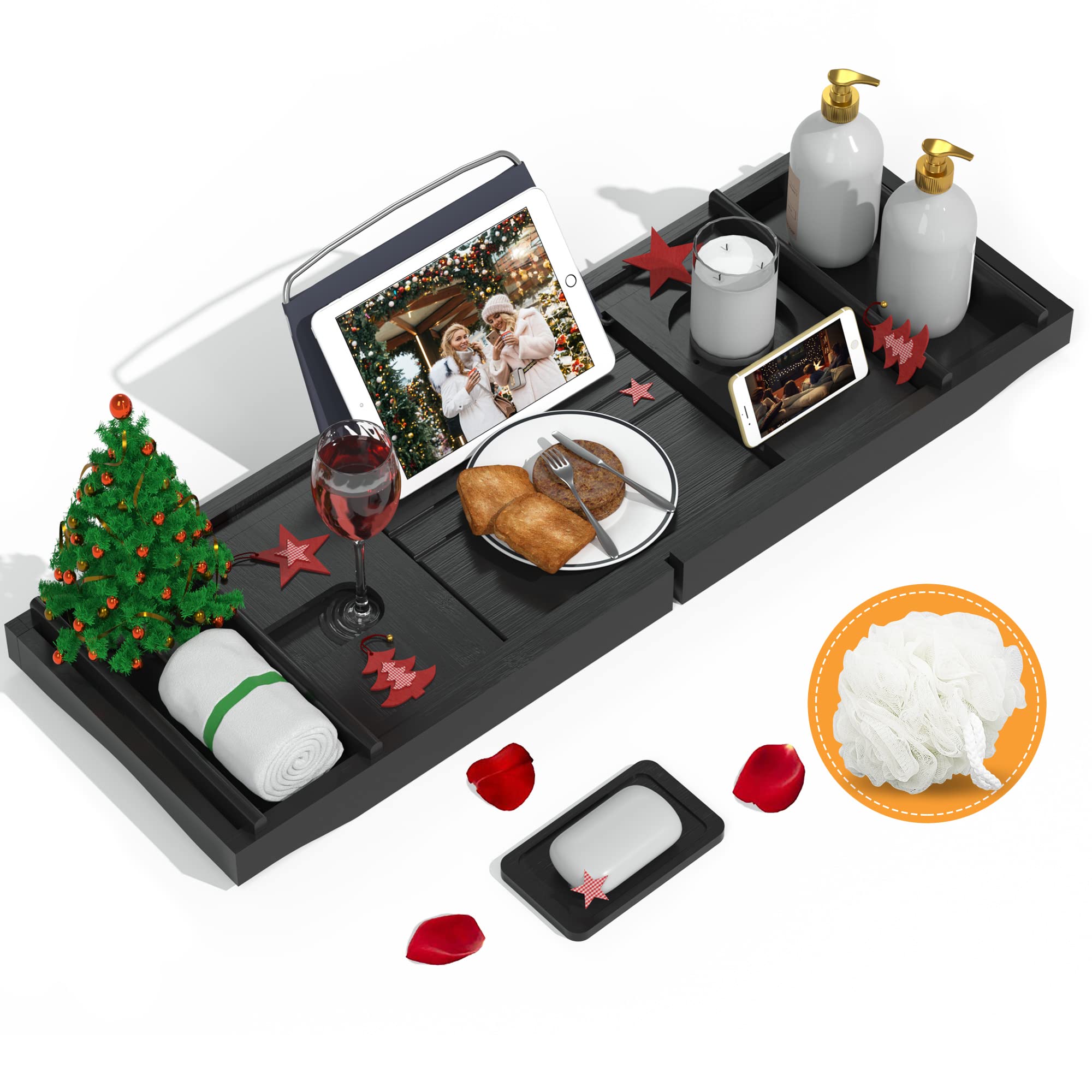 Algopix Similar Product 16 - Domax Bathtub Caddy Tray Expandable