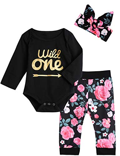 Algopix Similar Product 6 - Baby Girls Wild One Outfit Set Birthday