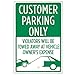 Algopix Similar Product 15 - Customer Parking Only Sign  18 x 12