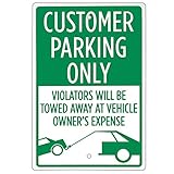 Algopix Similar Product 10 - Customer Parking Only Sign  18 x 12