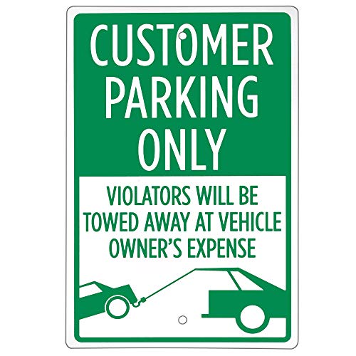 Algopix Similar Product 17 - Customer Parking Only Sign  18 x 12