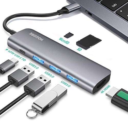 Algopix Similar Product 11 - USB C Hub HDMI HOGORE 7in1 USB Type