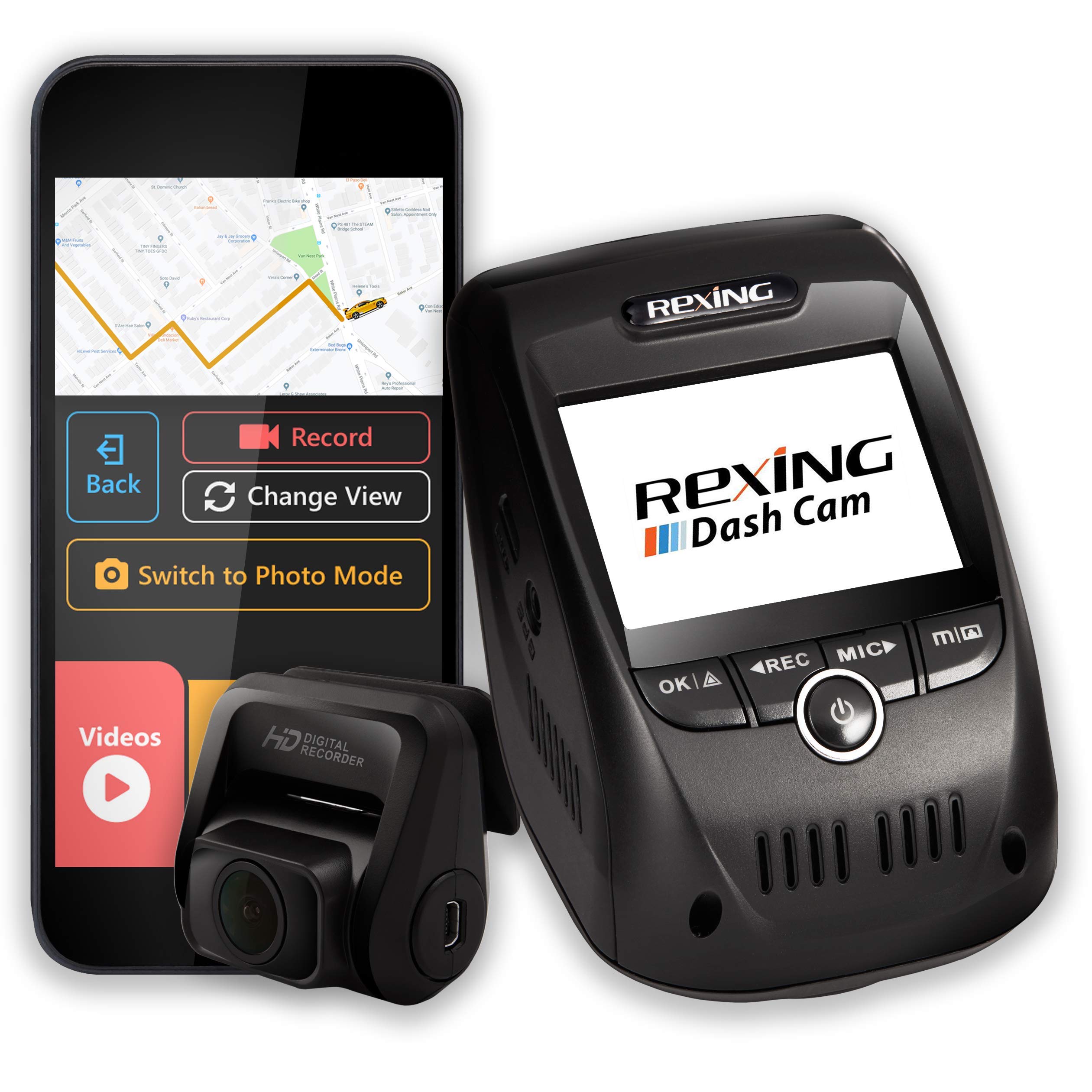 Algopix Similar Product 2 - Rexing V1P Pro Dual 1080p Full HD Front
