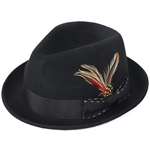 Algopix Similar Product 1 - JANETSHATS Unisex Classic Fedora Hats