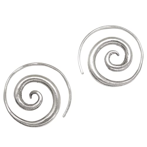 Algopix Similar Product 2 - Sterling Silver Simple Spiral Earrings