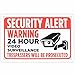 Algopix Similar Product 16 - Security Alert Sign  18 x 12