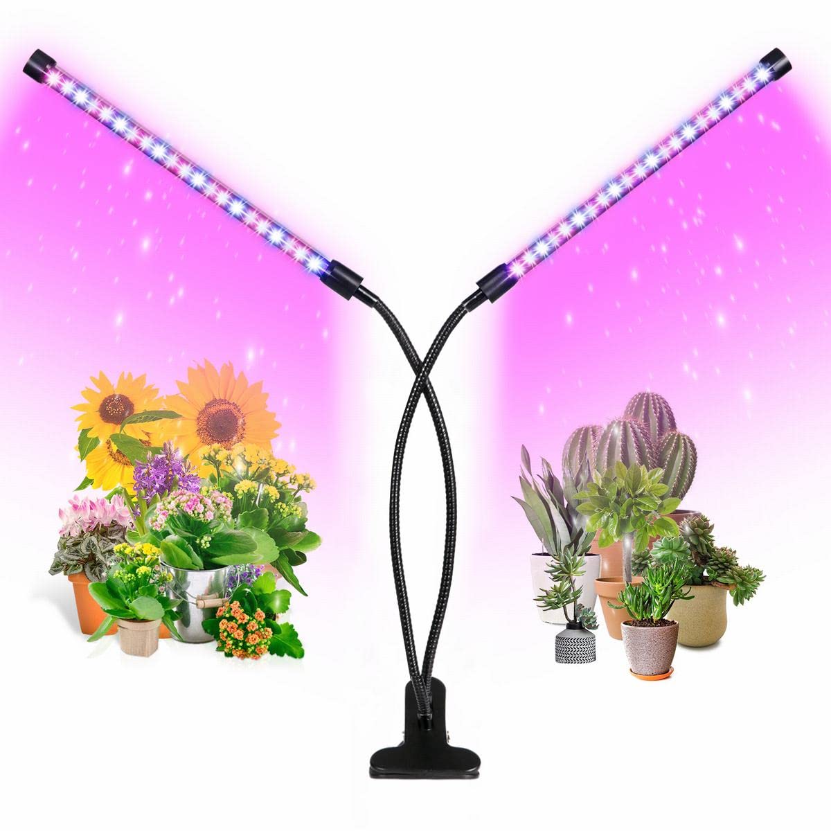 Algopix Similar Product 5 - Grow Light18W Dual Head Timing 36 LED