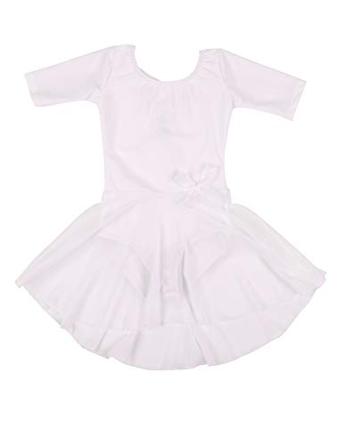 Algopix Similar Product 3 - Leveret Kids Girls Skirt Leotard White