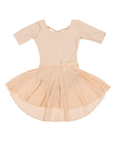 Algopix Similar Product 15 - Leveret Kids Girls Skirt Leotard Beige