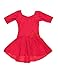 Algopix Similar Product 17 - Leveret Kids Girls Skirt Leotard Red