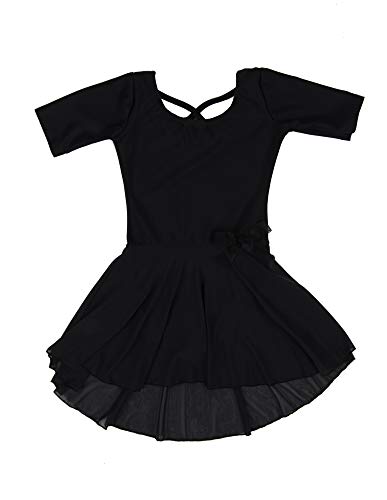 Algopix Similar Product 8 - Leveret Kids Girls Skirt Leotard Black