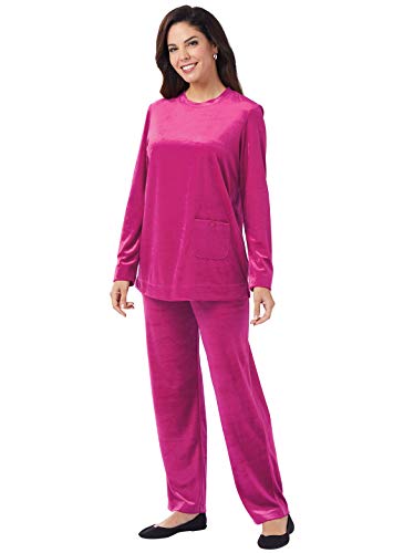 Algopix Similar Product 5 - Luxurious Velour Set Color Raspberry