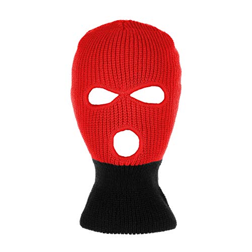 Algopix Similar Product 12 - Knitted 3Hole Full Face Cover Ski Mask