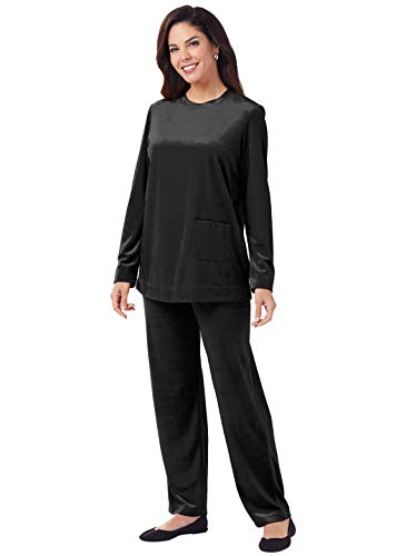 Algopix Similar Product 8 - Luxurious Velour Set Color Black Size