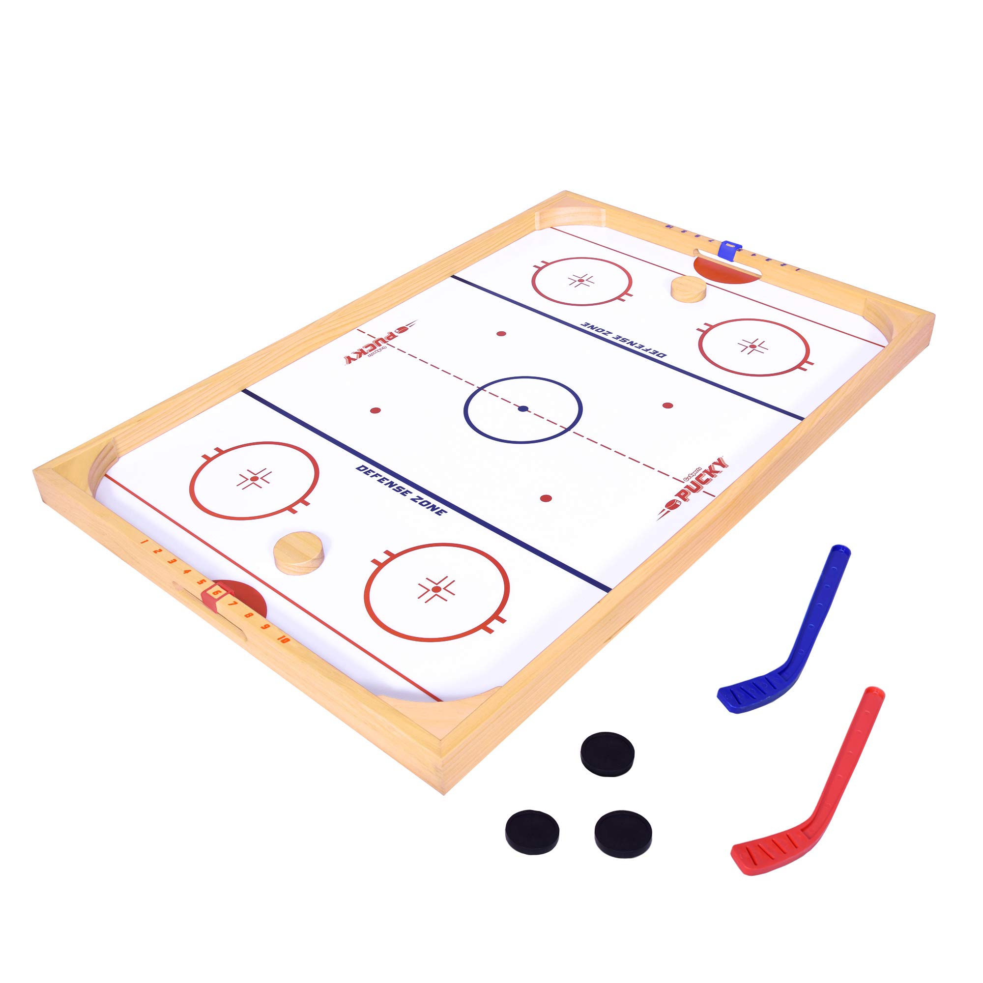 Algopix Similar Product 8 - GoSports Ice Pucky Wooden Tabletop