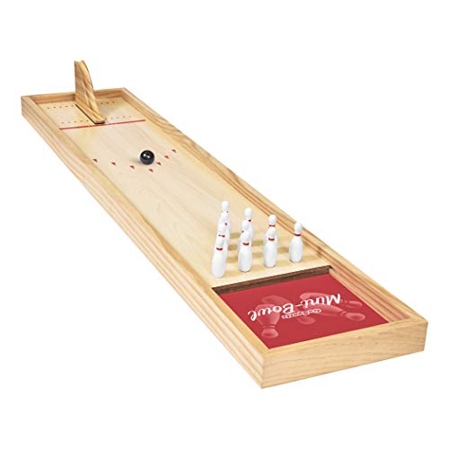 Algopix Similar Product 1 - GoSports Mini Wooden Tabletop Bowling