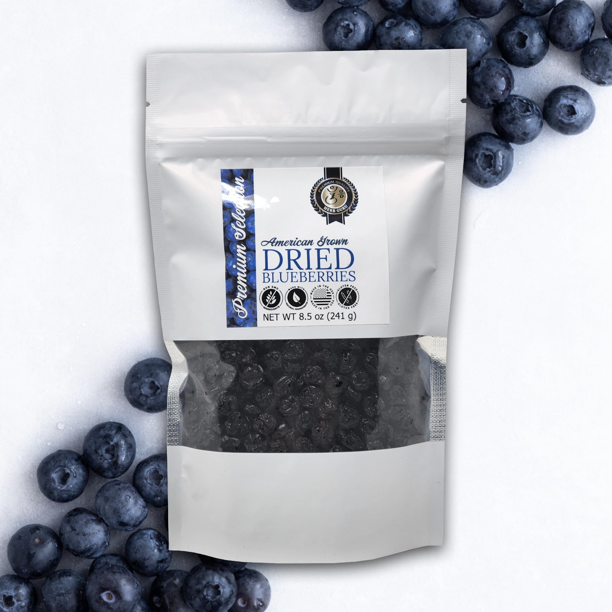 Algopix Similar Product 10 - Herb Guru Whole Dried Blueberries 