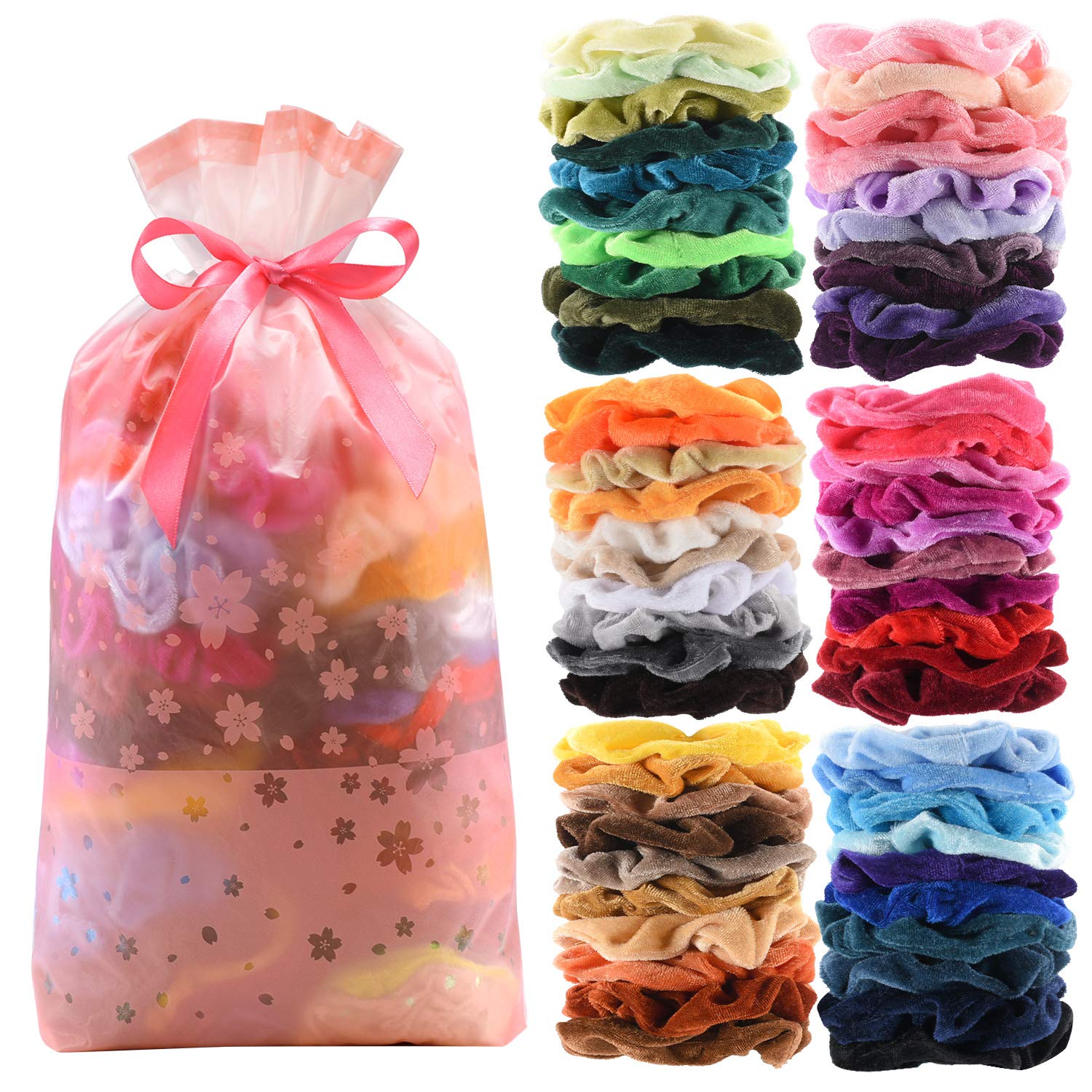 Algopix Similar Product 19 - SEVEN STYLE 36 Pcs Velvet Hair
