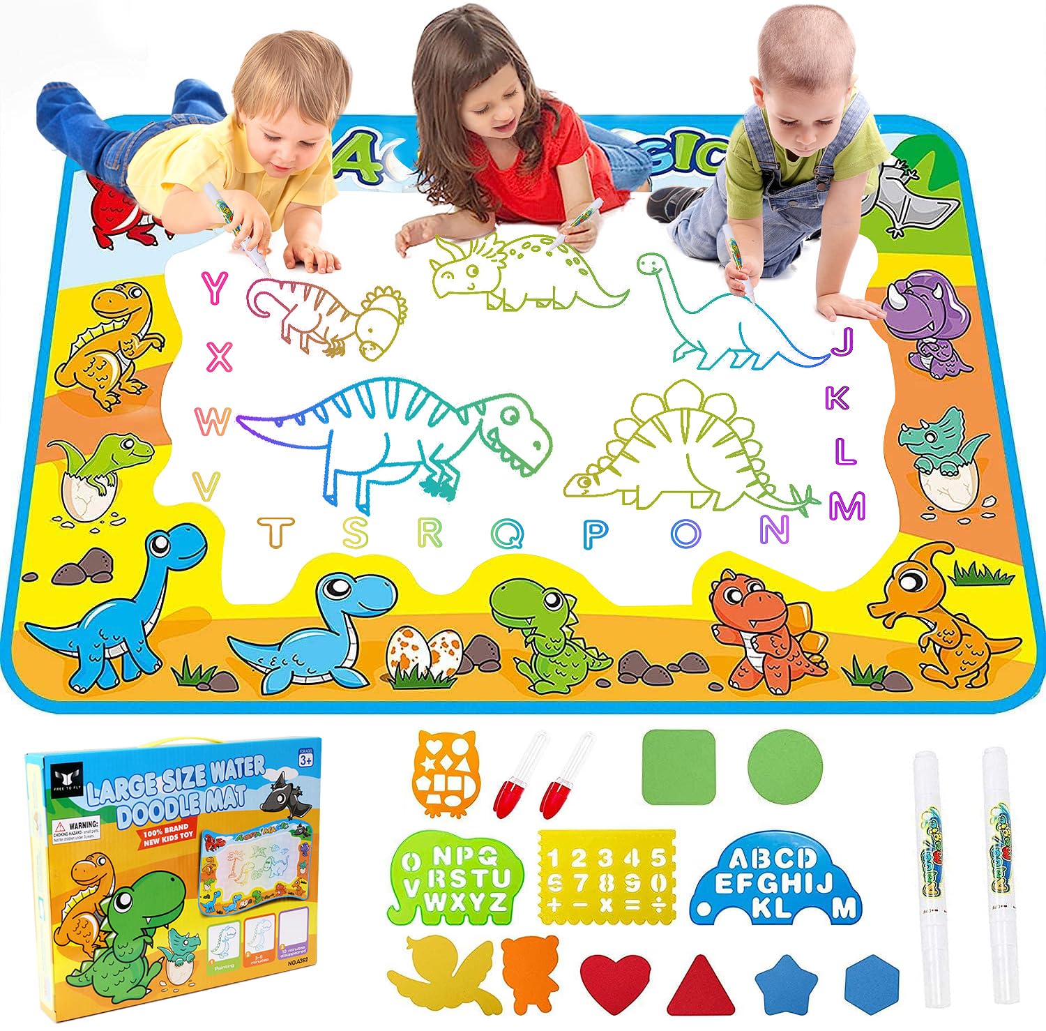 Algopix Similar Product 19 - Kids Toys Water Doodle Mat Dinosaur