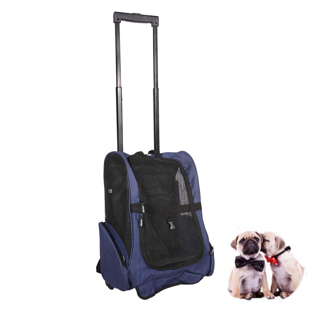 Algopix Similar Product 6 - Pet Rolling Carrier Backpack Wheel