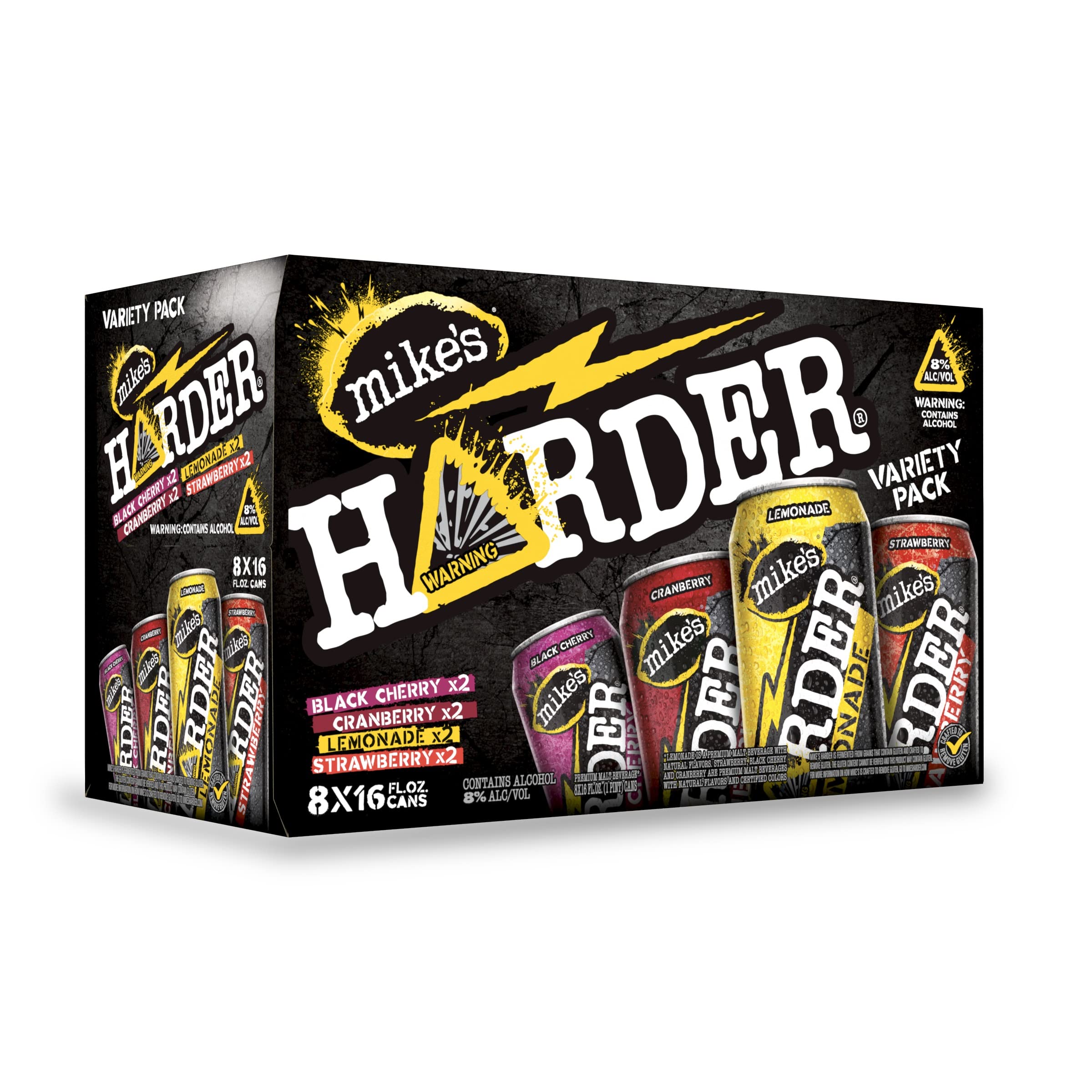 Algopix Similar Product 11 - Mikes Harder Variety Pack 8 pk 16 oz