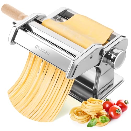 Algopix Similar Product 16 - ISILER Pasta Maker 9 Adjustable