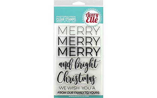 Algopix Similar Product 2 - Avery Elle ST-18-27 Clear Stamps Merry
