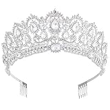 Algopix Similar Product 14 - Crowns for Women Vofler Silver Crystal