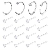 Algopix Similar Product 6 - DBella 18G 20G Clear Nose Retainer 