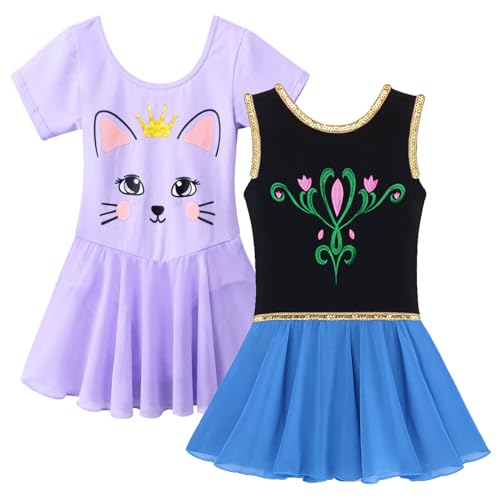 Algopix Similar Product 5 - BAOHULU Girls Skirted Leotards
