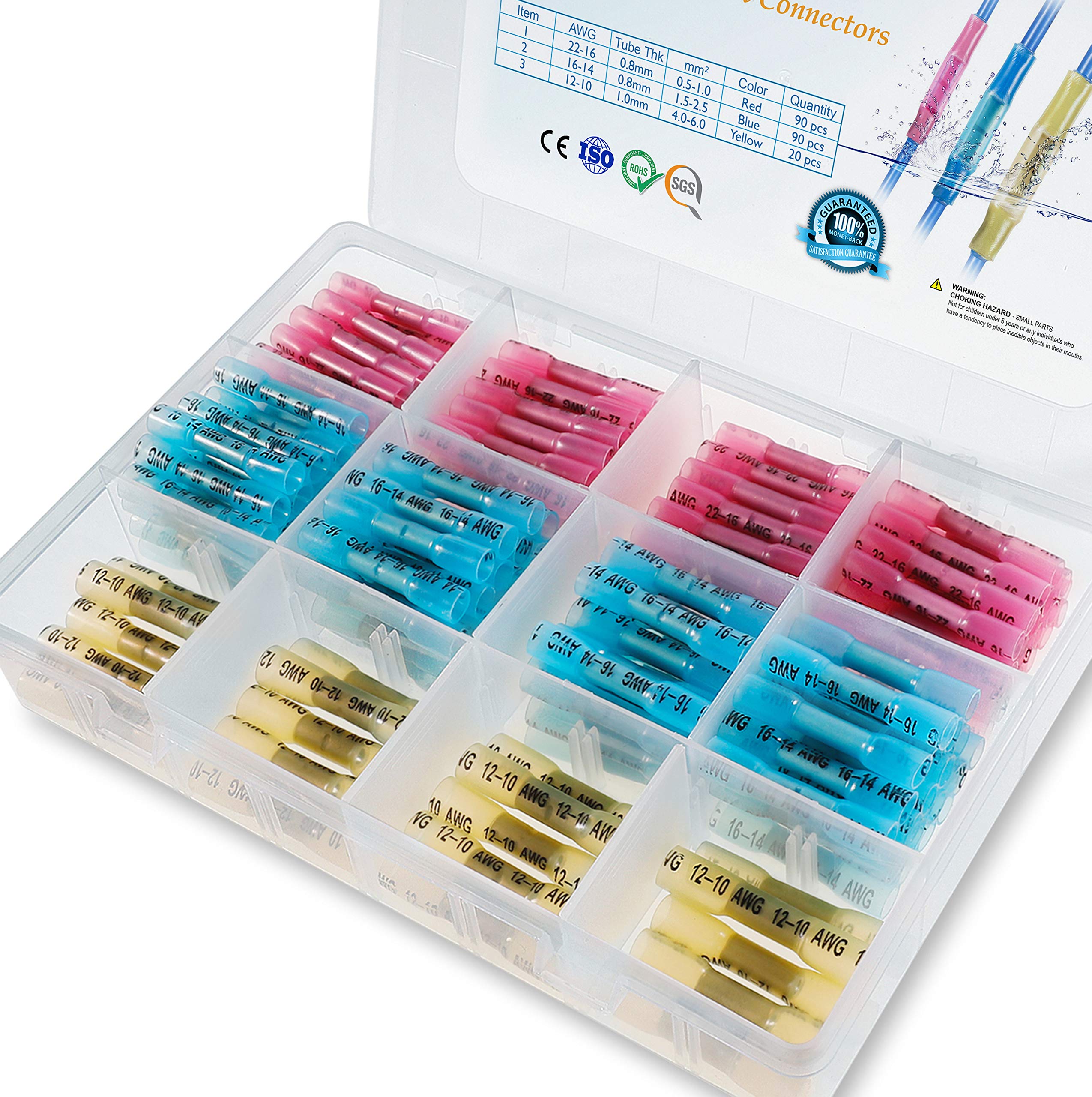 Algopix Similar Product 11 - TICONN 200PCS Heat Shrink Butt Wire
