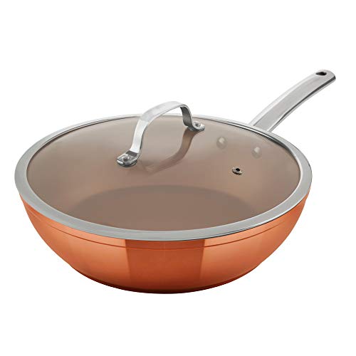 Algopix Similar Product 9 - Tower Saute Pan 28 cm Copper Effect