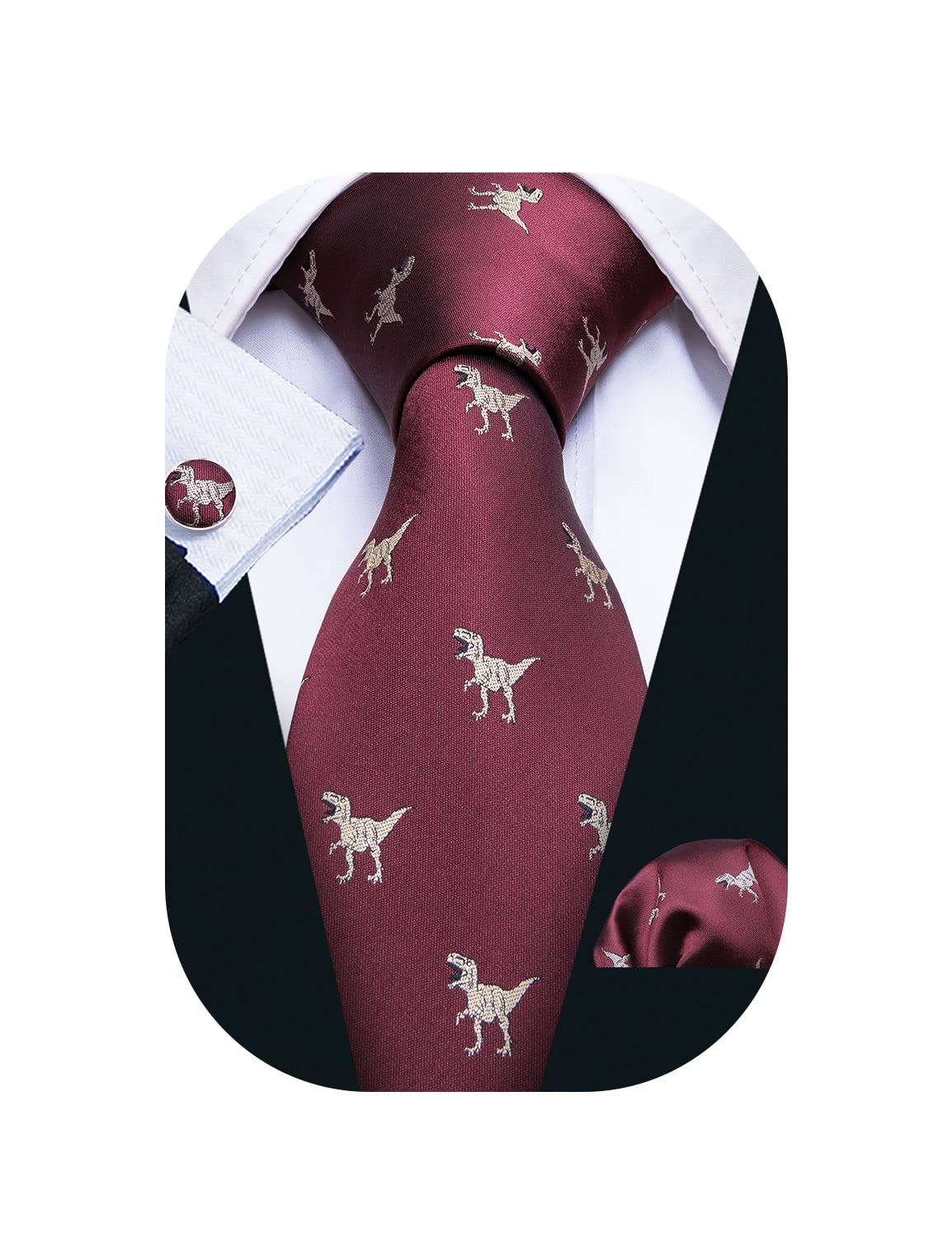 Algopix Similar Product 8 - BarryWang Fun Animal Ties for Men