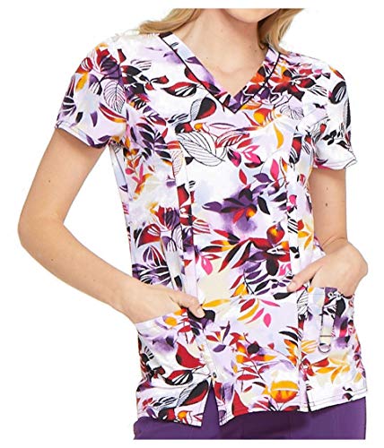 Algopix Similar Product 20 - Dickies Tropical Sunset V-Neck Top
