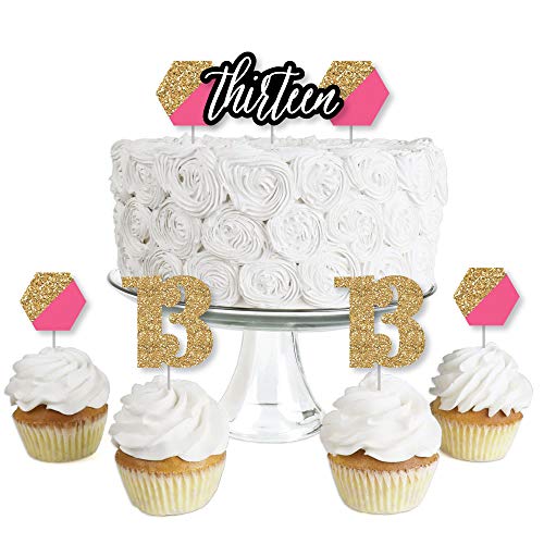 Algopix Similar Product 2 - Chic 13th Birthday  Pink Black and