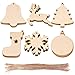 Algopix Similar Product 10 - WXJ13 30 PCS 6 Styles Wooden Christmas
