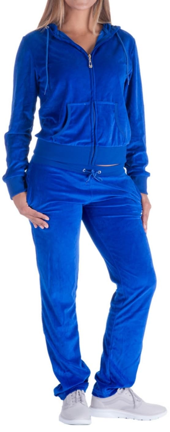 Algopix Similar Product 13 - LeeHanTon Velour Tracksuit Womens 2