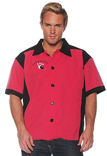 Algopix Similar Product 15 - Men's Fuchsia Bowling Shirt