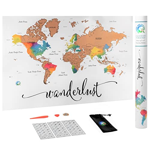 Algopix Similar Product 18 - Scratch Off Map of The World  Deluxe