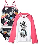 Algopix Similar Product 17 - Spotted Zebra Girls Tankini Rashguard