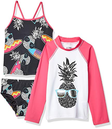 Algopix Similar Product 20 - Spotted Zebra Girls Tankini Rashguard