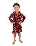 Algopix Similar Product 12 - Leveret Kids Fleece Sleep Robe Plaid