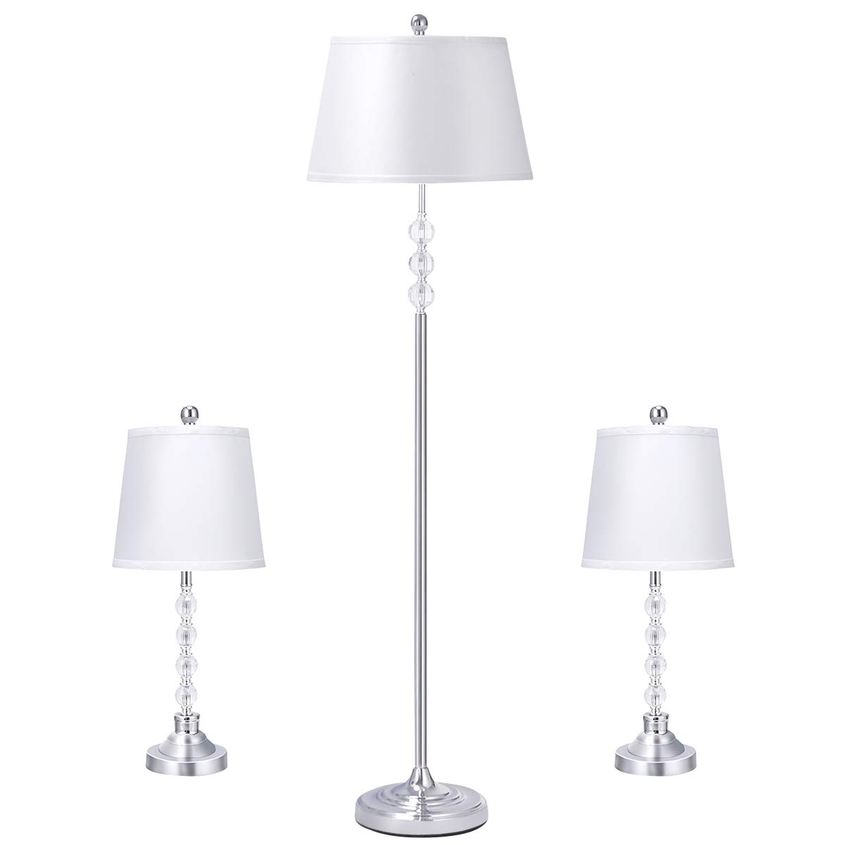 Algopix Similar Product 15 - Tangkula Lamp Set 3Piece Modern Home