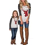 Algopix Similar Product 1 - Mommy and Me Fashion Deer Print Long