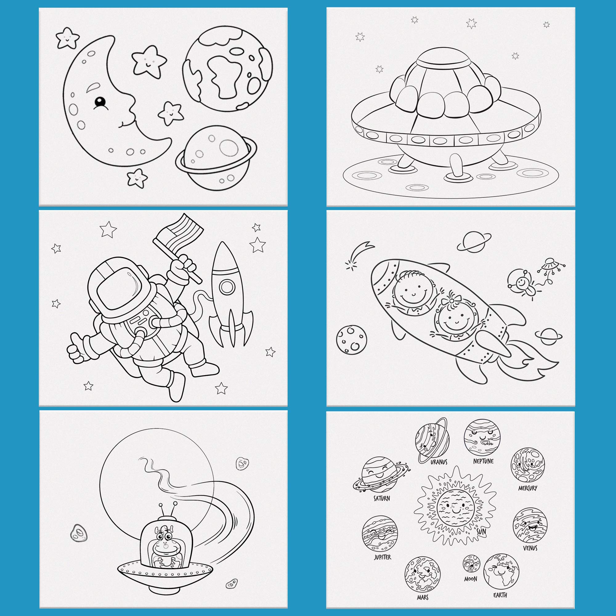 Algopix Similar Product 18 - ETI Toys 6 Canvas Set  6 Space