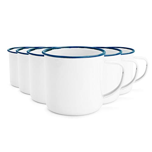Algopix Similar Product 6 - Rink Drink White Enamel CoffeeTeacups