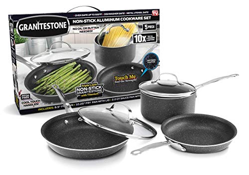 Algopix Similar Product 12 - Granitestone Original 5Piece Nonstick