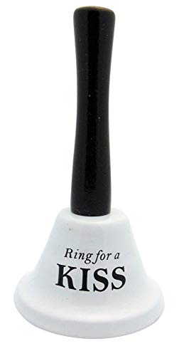 Algopix Similar Product 12 - Ring for a Kiss Bell in White Funny