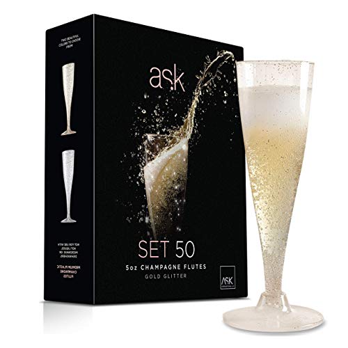 Algopix Similar Product 7 - ASK Set of 50 Disposable Gold Glitter