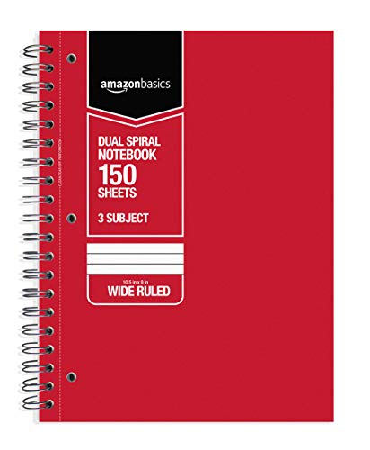 Algopix Similar Product 10 - AmazonBasics Wide Ruled Wirebound